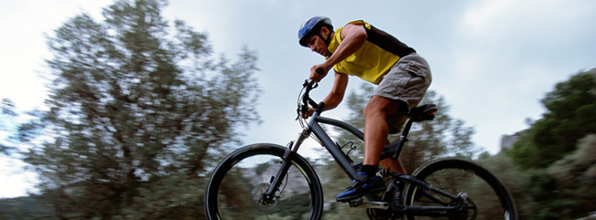 Mann Fahrrad